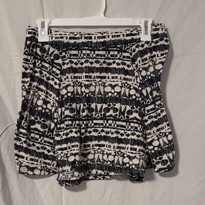 Cozy, Stretchy Skater Skirt black and white